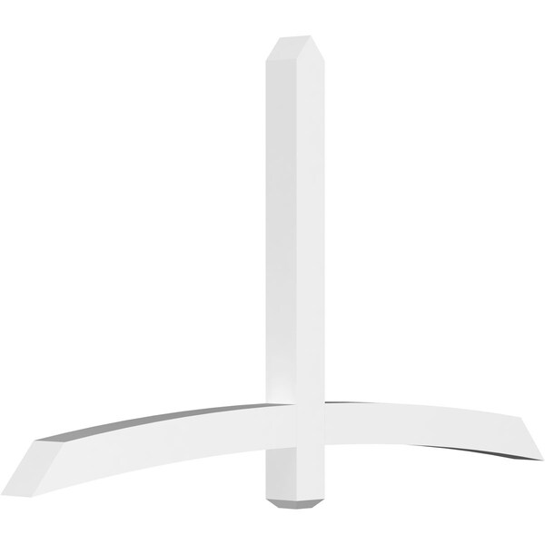 Ekena Millwork Bellingham Architectural Grade PVC Gable Bracket, 72"W x 42"H x 4"D x 4"F, 14/12 Pitch GBP072X42X0404BEL00 - main